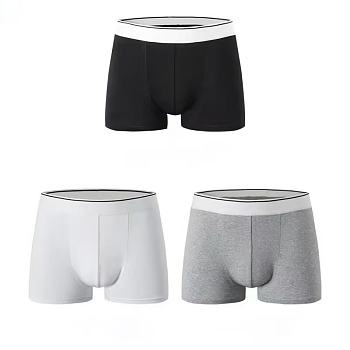 3 men's boxer briefs (white/black/gray)